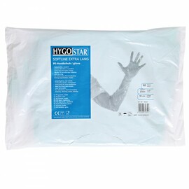 LDPE gloves SOFTLINE LONG universal LDPE green | 900 mm product photo  S
