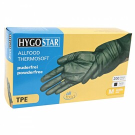 TPE gloves ALLFOOD THERMOSOFT M TPE (thermoplastic elastomers) black | 250 mm product photo  S