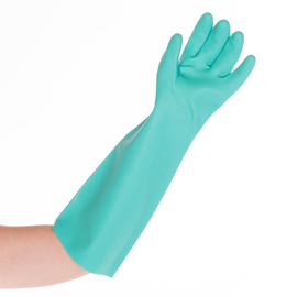 chemical protective gloves PROFESSIONAL LONG XL green 460 mm product photo
