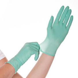 Latex gloves ALOE VERA L green powder-free 240 mm product photo