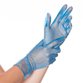 vinyl gloves IDEAL S blue • powder-free 240 mm product photo