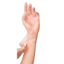 disposable glove IDEAL ANTISEPT M vinyl white powder-free | disposable | 10 x 100 pieces product photo