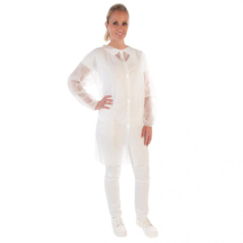 visitor Coat ECO with Velcro fastener XXL PP fleece 30g/m² white L 1100 mm product photo