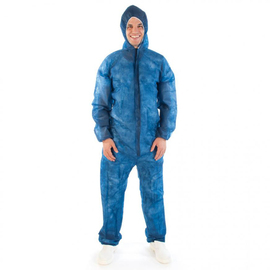 overall LIGHT XXL PP fleece blue with hood product photo