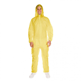 overall LIGHT L PP fleece yellow with hood product photo