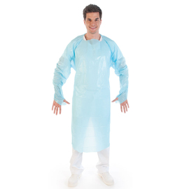 Examination gown XXL CPE 50 my blue L 1400 mm product photo