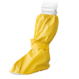 Overboots polyethylene SMS CHEMICAL STAR disposable yellow L 340 mm H 500 mm with coated product photo