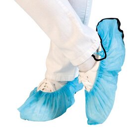 overshoe disposable universal PP fleece blue antistatic  L 480 mm product photo