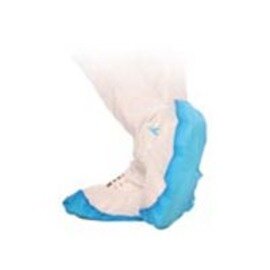 Overshoes for Hygomat with CPE sole CPE PP fleece white and blue L 440 mm product photo