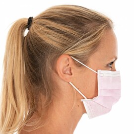 mouthguard mask Typ II HYGOSTAR pink PP fleece three-layer product photo  S