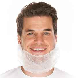 beard cover PP fleece white L 460 mm W 200 mm product photo