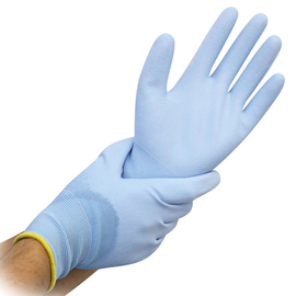work gloves ULTRA FLEX HAND S/7 blue 3/4 coated 230 mm product photo