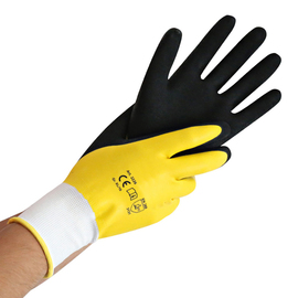 work gloves WET PROTECT L / 9 black and yellow 250 mm product photo