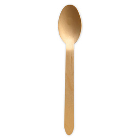 teaspoon NATURE Star birch wood | FSC® certified nature wax-coated L 110 mm | disposable product photo