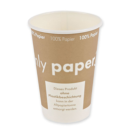 organic coffee mug disposable | 180 ml | NATURE Star Only Paper | paperboard Ø 70 mm product photo