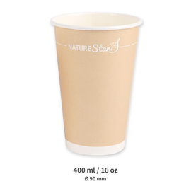 coffee mug disposable 400 ml NATURE Star Only Paper paperboard Ø 90 mm product photo