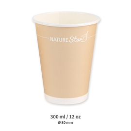 coffee mug disposable 300 ml NATURE Star Only Paper paperboard Ø 80 mm product photo