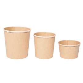 soup cups NATURE Star MINESTRONE 750 ml kraft paper brown Ø 116 mm H 115 mm product photo