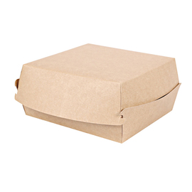 Hamburger box NATURE Star kraft paper brown | 155 mm x 155 mm H 84 mm product photo