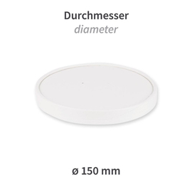 Bio Lid Disposable | Only Paper for Salad Bowls | Cardboard Ø 150 mm product photo