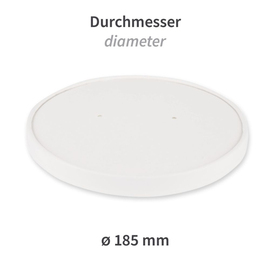 Bio Lid Disposable | Only Paper for Salad Bowls | Cardboard Ø 185 mm product photo