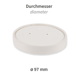 Organic Lid Only Paper for soup cups | Cardboard Ø 97 mm product photo