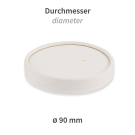 Organic Lid Only Paper for soup cups | Cardboard Ø 90 mm product photo