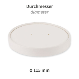 Organic Lid Only Paper for soup cups | Cardboard Ø 115 mm product photo