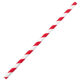 paper drinking straw CLASSIC NATURE Star FSC® paper red and white • striped product photo