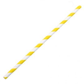 paper drinking straw CLASSIC NATURE Star FSC® paper yellow and white • striped product photo