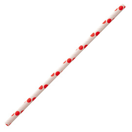 paper drinking straw CLASSIC NATURE Star paper red and white • dotted product photo