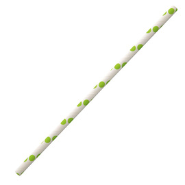paper drinking straw CLASSIC NATURE Star paper green andwhite • dotted product photo