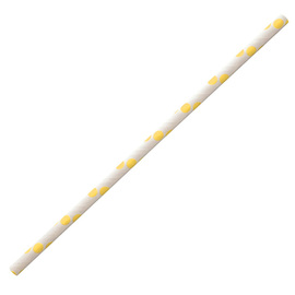 paper drinking straw CLASSIC NATURE Star FSC® paper yellow and white product photo