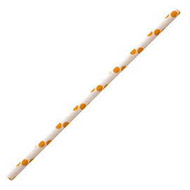paper drinking straw CLASSIC NATURE Star paper orange and white • dotted product photo