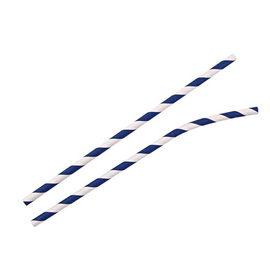 paper drinking straw FLEX NATURE Star FSC® paper bendy straw dark blue-white product photo