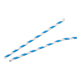 paper drinking straw FLEX NATURE Star FSC® paper bendy straw light blue-white product photo