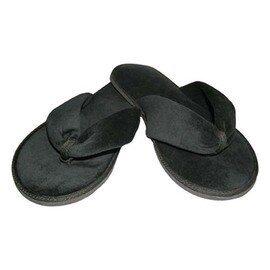 slippers DELUXE one-size-fits-all velvet velour black  L 285 mm product photo