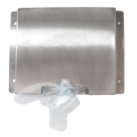 glove dispenser stainless steel silver coloured with for PE gloves 230 mm x 15 mm H 160 mm product photo