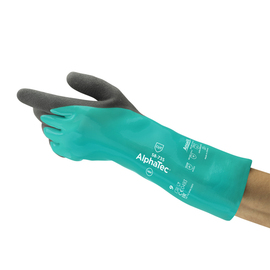 chemical protective gloves L green 350 mm product photo