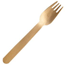 organic fork wood nature 100% compostable  L 160 mm product photo