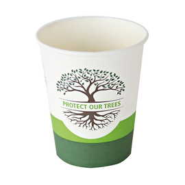 organic cup disposable 30 cl paperboard single-walled low 100% compostable product photo