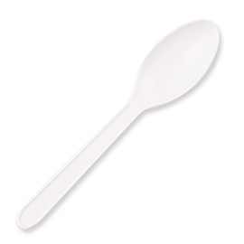 organic spoon NATURE Star bioplastic white 100% compostable  L 165 mm | disposable product photo