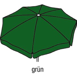 large umbrella IBIZA light green flounce round Ø 300 cm product photo