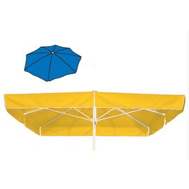 large umbrella MALLORCA blue flounce square 300 x 300 cm product photo