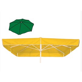large umbrella MALLORCA light green flounce square 300 x 300 cm product photo
