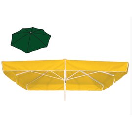 large umbrella MALLORCA dark green flounce square 300 x 300 cm product photo