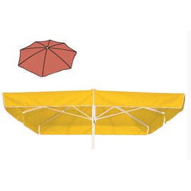 large umbrella MALLORCA terracotta coloured flounce square 300 x 300 cm product photo