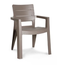 stackable armchair PISA cappuccino coloured | 610 mm  x 650 mm | low back product photo