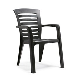 stackable armchair FLORIDA anthracite | 600 mm  x 660 mm | high back product photo