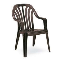 stackable armchair LAREDO brown | 580 mm  x 570 mm | high back product photo
